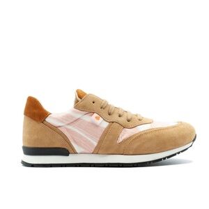 Malvaloca olive tan and pink sneakers
